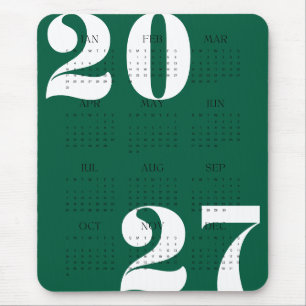 Tapis De Souris Calendrier annuel de couleur personnalisée 2027