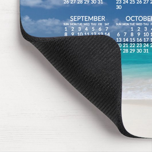 Tapis De Souris Calendrier annuel de plage 2019 Mousepads Ajouter  (Coin)