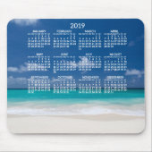 Tapis De Souris Calendrier annuel de plage 2019 Mousepads Ajouter (Devant)