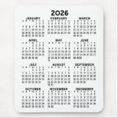 Tapis De Souris Calendrier - arrière - plan blanc - Vertical (Devant)
