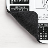 Tapis De Souris Calendrier avec logo Contact Information Magnet (Coin)