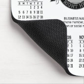 Tapis De Souris Calendrier avec logo, Coordonnées Blanc (Coin)