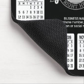 Tapis De Souris Calendrier avec logo Coordonnées Noir Blanc (Coin)