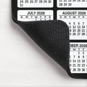 Tapis De Souris Calendrier avec logo et texte - noir et blanc (Coin)