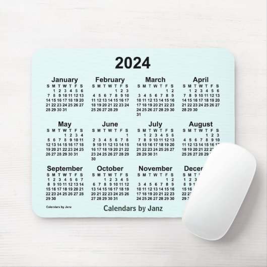 Tapis De Souris Calendrier Azure 2024 par Janz Mouse Pad (Avec souris)
