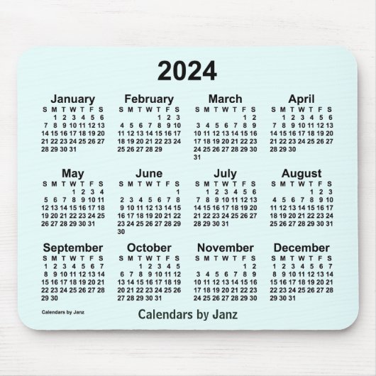 Tapis De Souris Calendrier Azure 2024 par Janz Mouse Pad (Devant)