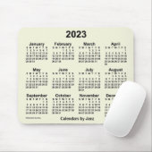 Tapis De Souris Calendrier beige 2023 par Janz Mouse Pad (Avec souris)