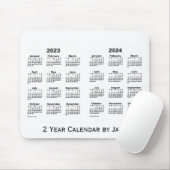 Tapis De Souris Calendrier blanc 2023-2024 par Janz Mousepad (Avec souris)