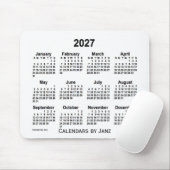 Tapis De Souris Calendrier blanc 2027 par Janz Mouse Pad (Avec souris)