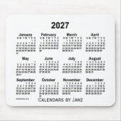 Tapis De Souris Calendrier blanc 2027 par Janz Mouse Pad (Devant)