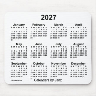 Tapis De Souris Calendrier blanc 2027 par Janz Mouse Pad