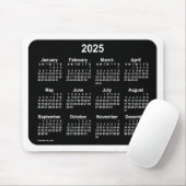 Tapis De Souris Calendrier blanc de Neon 2025 par Janz Two Tone (Avec souris)