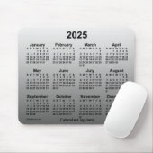 Tapis De Souris Calendrier blanc passé 2025 par Janz Mouse Pad (Avec souris)