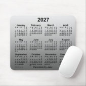 Tapis De Souris Calendrier blanc passé 2027 par Janz Mouse Pad (Avec souris)