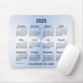 Tapis De Souris Calendrier bleu acier 2025 par Janz Mouse Pad (Avec souris)