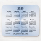 Tapis De Souris Calendrier bleu acier 2025 par Janz Mouse Pad (Devant)