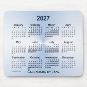Tapis De Souris Calendrier bleu acier 2027 par Janz Mouse Pad