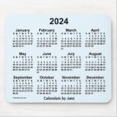 Tapis De Souris Calendrier bleu Alice 2024 par Janz Mouse Pad (Devant)