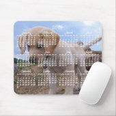 Tapis De Souris Calendrier Chien 2018 Pad de souris personnalisé (Avec souris)