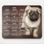 Tapis De Souris Calendrier Chien 2019 Mouse Pad Cute Puppy (Devant)