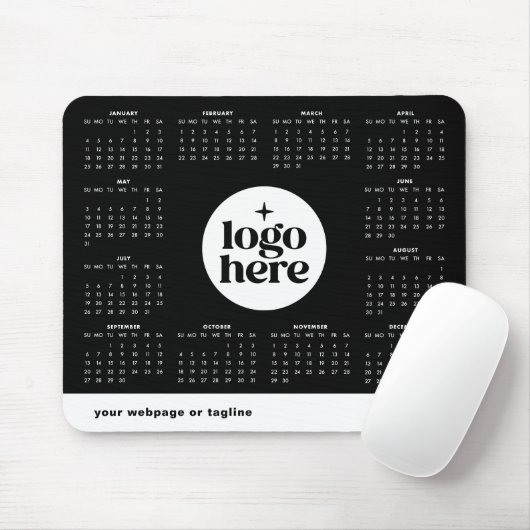 Tapis De Souris Calendrier couleur personnalisé 2026 de l'année pr (Avec souris)