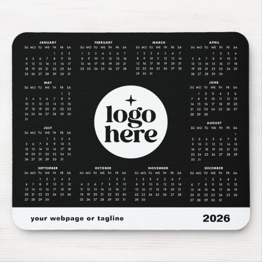 Tapis De Souris Calendrier couleur personnalisé 2026 de l'année pr (Devant)