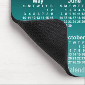 Tapis De Souris Calendrier Cyan Neon 2026 défraîchi par Janz Mouse (Coin)