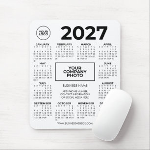 Tapis De Souris Calendrier d'affaires personnalisé 2027