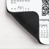 Tapis De Souris Calendrier d'affaires simple 2027 Code QR Blanc (Coin)