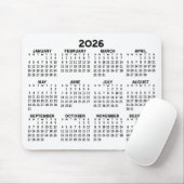 Tapis De Souris Calendrier d'affichage de l'année complète - horiz (Avec souris)