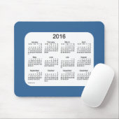 Tapis De Souris Calendrier de 2016 bleus par Janz Mousepad (Avec souris)