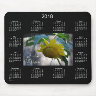 Tapis De Souris Calendrier de 2018 chuchotements de jardin par