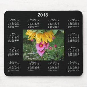 Tapis De Souris Calendrier de 2018 chuchotements de jardin par le