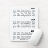 Tapis De Souris Calendrier de 3 ans 2027-2029 blanc par Janz (Avec souris)