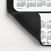 Tapis De Souris Calendrier de 3 ans noir et blanc 2025-2027 par Ja (Coin)
