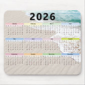 Tapis De Souris Calendrier de Beach Sand 2025 (Devant)