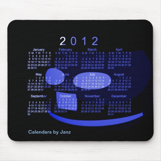 Tapis De Souris Calendrier de bureau 2012 (Devant)