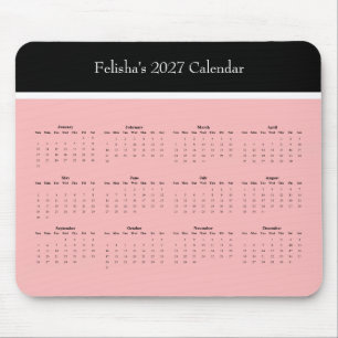 Tapis De Souris Calendrier de bureau 2027 en vue annuelle