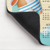 Tapis de souris Calendrier de bureau Chien de plag (Coin)