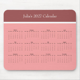 Tapis De Souris Calendrier de bureau de planification annuelle 202