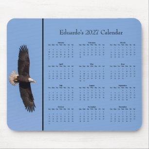 Tapis De Souris Calendrier de bureau personnalisé 2027 Aigle royal
