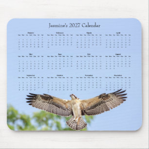 Tapis De Souris Calendrier de bureau personnalisé 2027 Balbuzard e