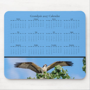 Tapis De Souris Calendrier de bureau personnalisé 2027 Balbuzard m