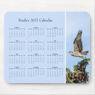 Tapis De Souris Calendrier de bureau personnalisé 2027 sur le balb