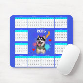 Tapis De Souris Calendrier de Chien Sibérie Husky Cute Personnalis (Avec souris)
