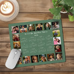 Tapis De Souris Calendrier de collage photo multiple 2025 Sage Gre<br><div class="desc">🌟 2025 Sage Green Multiple Photo Collage Calendar Mouse Pad avec un calendrier simple et minimaliste d'année en coup d'oeil et 18 de vos photos préférées. Toutes les couleurs sont personnalisables. Fait un grand cadeau pour les grands-parents, les parents, les tantes, les oncles, les parrains, et plus encore! Veuillez nous...</div>