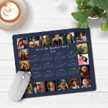 Tapis De Souris Calendrier de collage photo multiple bleu marine 2<br><div class="desc">🌟 2025 Navy Blue Multiple Photo Collage Calendar Mouse Pad avec un calendrier simple et minimaliste d'année en coup d'oeil et 18 de vos photos préférées. Toutes les couleurs sont personnalisables. Fait un grand cadeau pour les grands-parents, les parents, les tantes, les oncles, les parrains, et plus encore! Veuillez nous...</div>