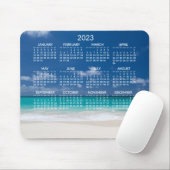 Tapis De Souris Calendrier de la plage 2023 Souris Ajouter photo (Avec souris)