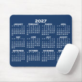Tapis De Souris Calendrier de l'année complète - horizontal (Avec souris)
