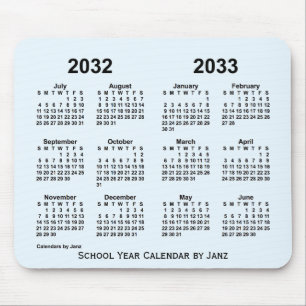 Tapis De Souris Calendrier de l'année scolaire 2032-2033 d'Alice B